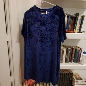 Target navy velvet dress